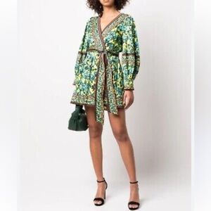 Alice + Olivia Simona Mini Wrap Dress Size 6